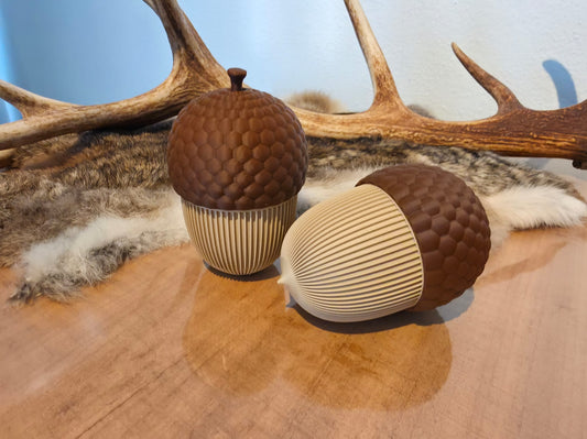 3D Geprinte Eikel Decoratie – Set van 2