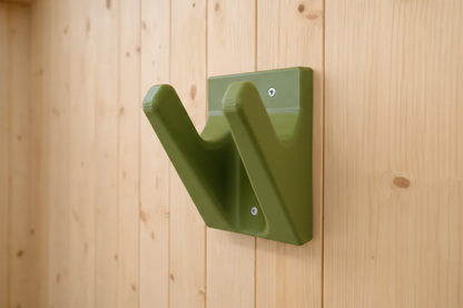 Wandbeugel olijfgroen dubbele haak